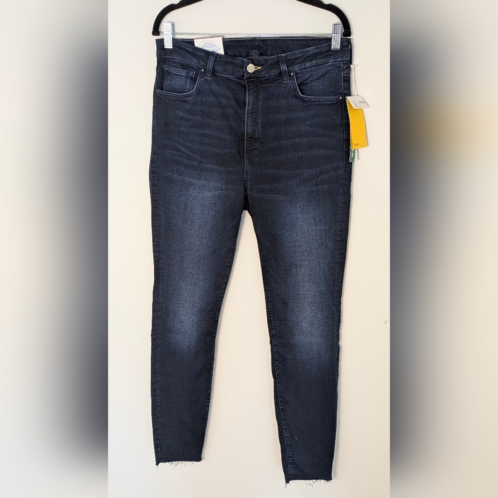 H&M Woman's High Waist Super SKINNY Ankle jeans Blue Size 32 Embrace Denim New - Picture 6 of 12